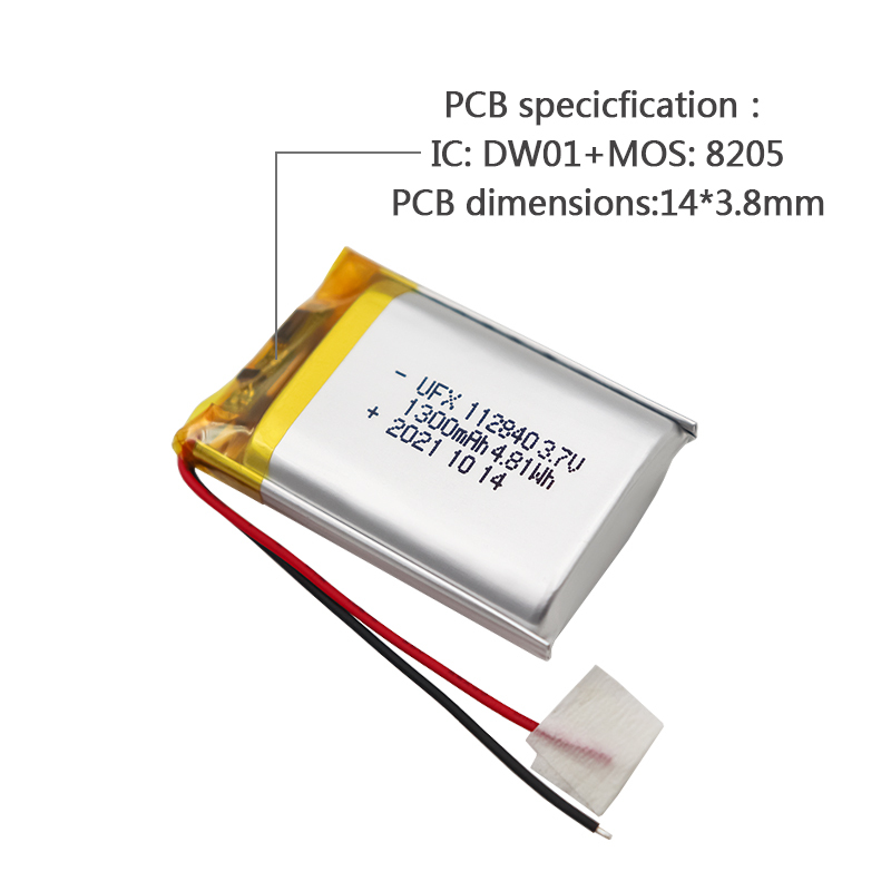 Li-ion Polymer Cell Factory Low Temperature Lithium battery UFX 1112840 1300mAh 3.7V Mini Li-polymer Battery