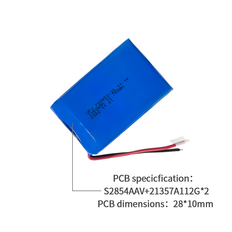 리튬 폴리머 배터리 제조업체 맞춤형 전기 공구 배터리 UFX 703450-3S 11.1V 1150mAh 5C 방전 배터리 팩