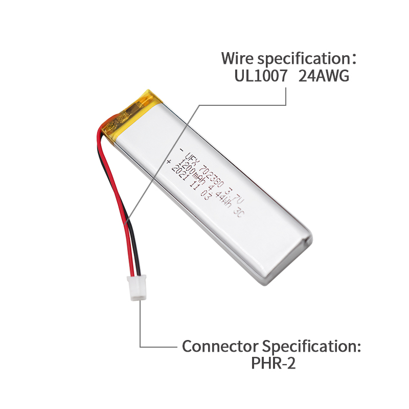 Li-ion Polymer Battery Pack Custom Laser Pointer Battery UFX 702380 1200mAh 3.7V Li-polymer Battery Pack