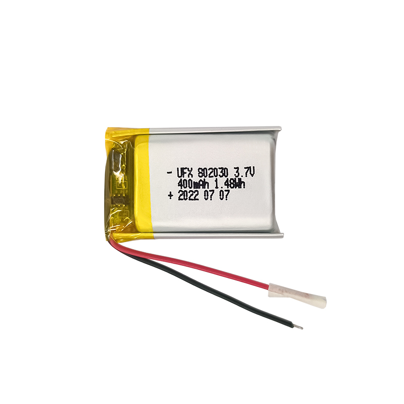 중국 리튬 이온 셀 공장 맞춤형 지문인식 잠금장치용 배터리 UFX 802030 400mAh 3.7V 충전식 Li-po 배터리