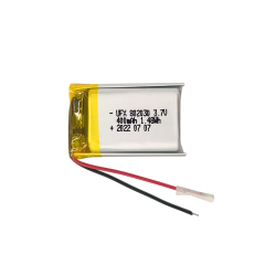중국 리튬 이온 셀 공장 맞춤형 지문인식 잠금장치용 배터리 UFX 802030 400mAh 3.7V 충전식 Li-po 배터리