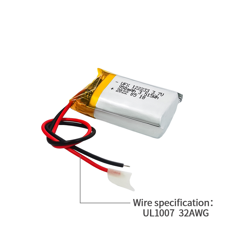중국 리튬 이온 전지 제조업체 맞춤형 공기 청정기 배터리 UFX 122233 950mAh 3.7V  방전 배터리 팩
