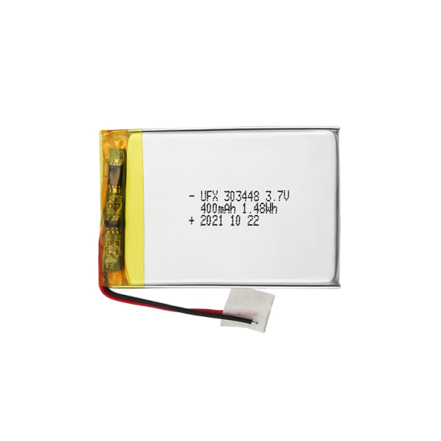 중국 리튬 폴리머 셀 공장 디지털 기기 리포 배터리 도매 UFX 303448 400mAh 3.7V 충전식 리포 배터리