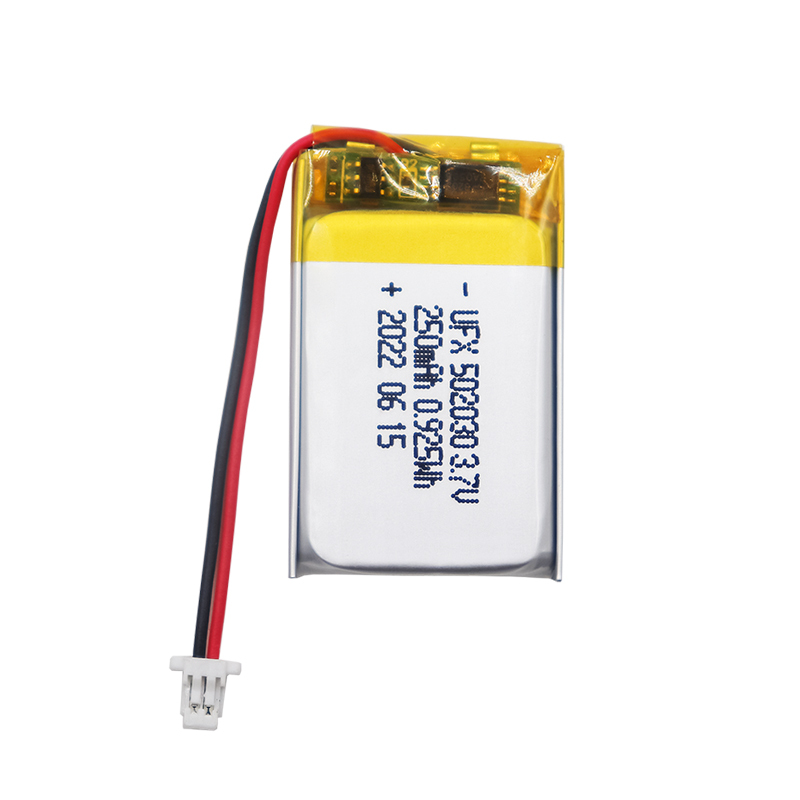 중국 리포 셀 공장 의료 기기 충전식 배터리 공급 UFX 502030 250mAh 3.7V 리포 배터리 팩