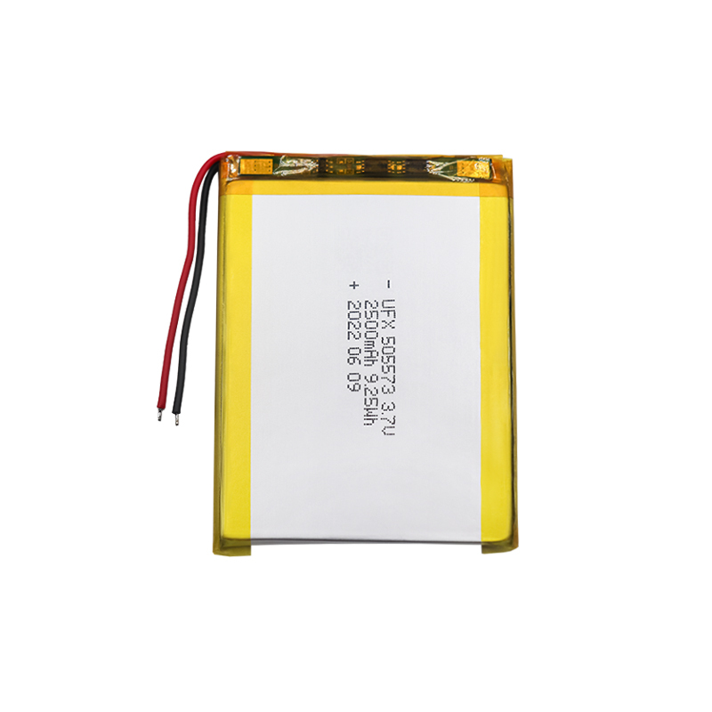 리튬 셀 공장 스피커 리튬 이온 배터리에 대한 전문 사용자 정의 UFX 505573 2500mAh 3.7V 충전식 리튬 이온 배터리