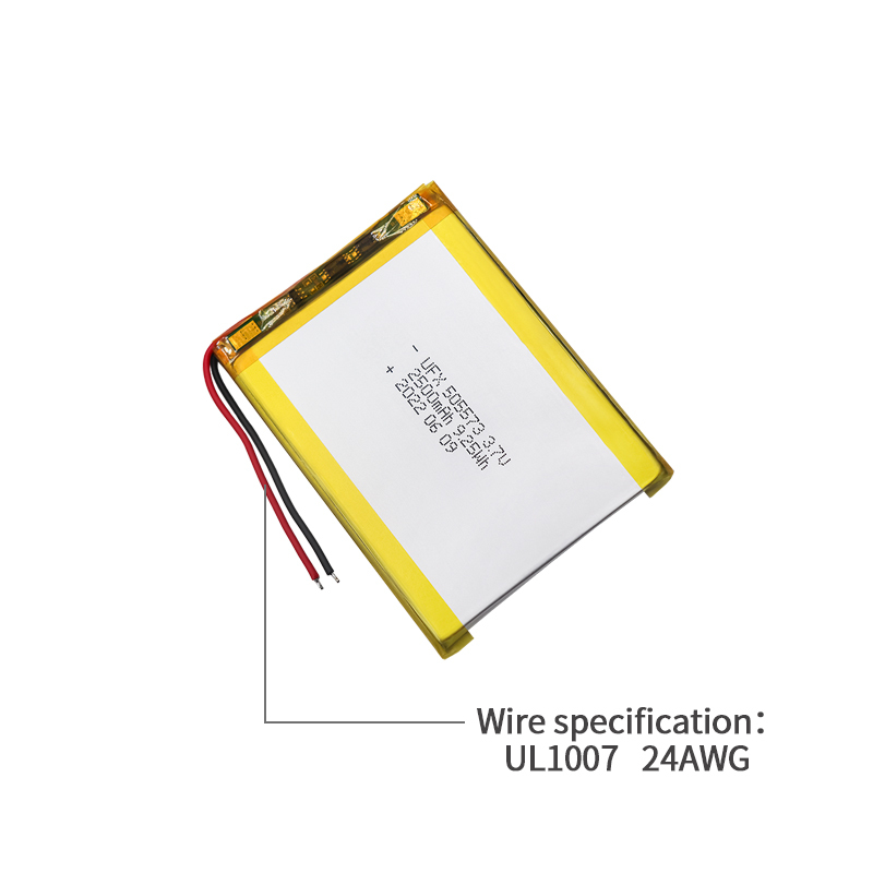 리튬 셀 공장 스피커 리튬 이온 배터리에 대한 전문 사용자 정의 UFX 505573 2500mAh 3.7V 충전식 리튬 이온 배터리