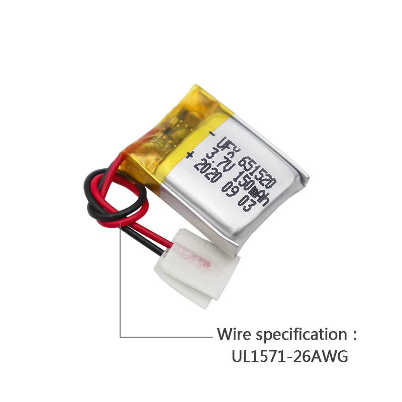 중국 폴리머 리튬 이온 전지 제조업체 스마트 안경 배터리 공급 UFX 651520 150mAh 3.7V 미니 충전식 배터리