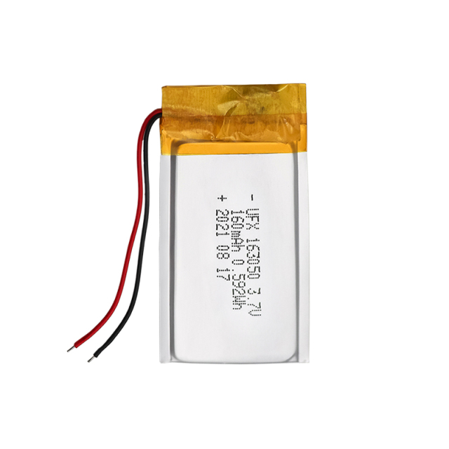 전문 리튬 이온 전지 제조업체 도매용 블루투스 이어폰 배터리 UFX 163050 160mAh 3.7V 재충전형 배터리 팩