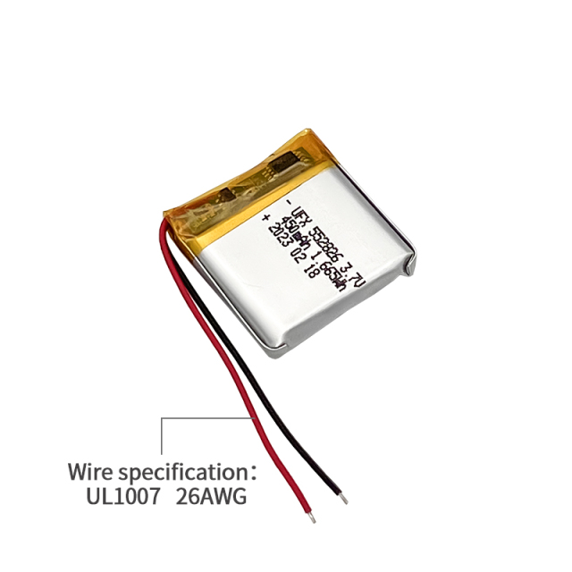 중국 리튬 이온 전지 제조업체 맞춤형 공기 청정기 배터리 UFX 552826 450mAh 3.7V 방전 배터리 팩