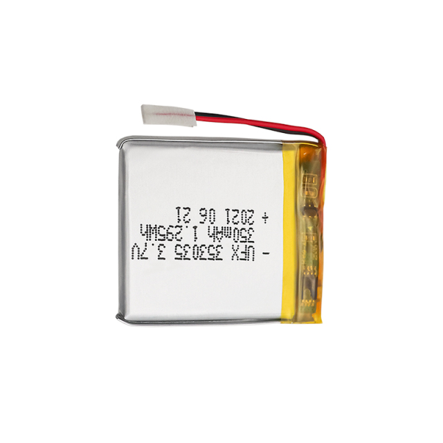 중국 Li-po 셀 공장 조명 장치용 충전식 배터리 생산 UFX 353035 350mAh 3.7V 리튬 폴리머 배터리 팩