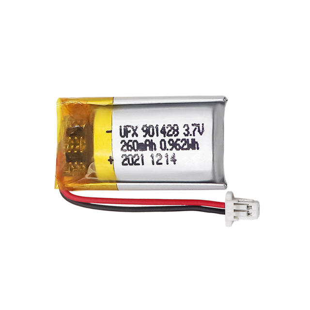 리튬 이온 폴리머 셀 공장 도매 원격 제어 장치 배터리 UFX 901428 260mAh 3.7V 충전식 리튬 폴리머 배터리