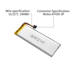 리튬 이온 폴리머 배터리 팩 도매 충전식 배터리 UFX 6535104 2850mAh 3.7V 충전식 리튬 폴리머 배터리 팩