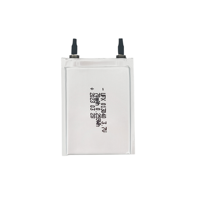 리튬 이온 폴리머 셀 공장 Iot 장치용 도매 초박형 배터리 UFX 013040 70mAh 3.7V 충전식 리튬 폴리머 배터리 팩