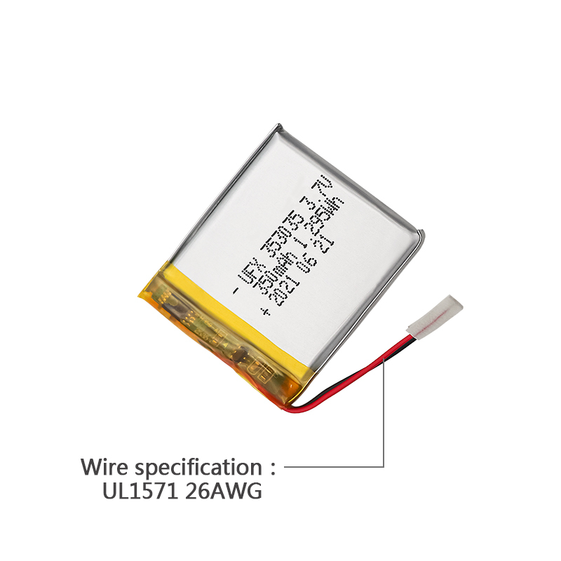 중국 Li-po 셀 공장 조명 장치용 충전식 배터리 생산 UFX 353035 350mAh 3.7V 리튬 폴리머 배터리 팩