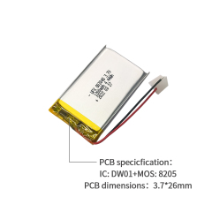 리튬 이온 전지 제조 도매 물리 치료 장치 배터리 UFX 803048 1200mAh 3.7V 충전식 Li-po 배터리