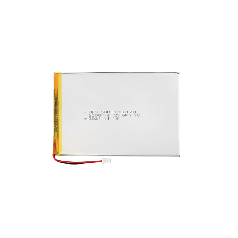 China Lithium-ion Polymer Cell Manufacturer Customized Portable Monitor Battery UFX 6080130 8000mAh 3.7V KC UL Certificate