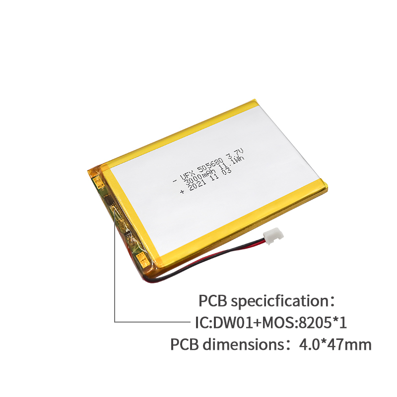 전문 리튬 이온 셀 공장 웨어러블 기기용 2차전지 도매업 UFX 505680 3000mAh 3.7V 고품질 충전식 배터리