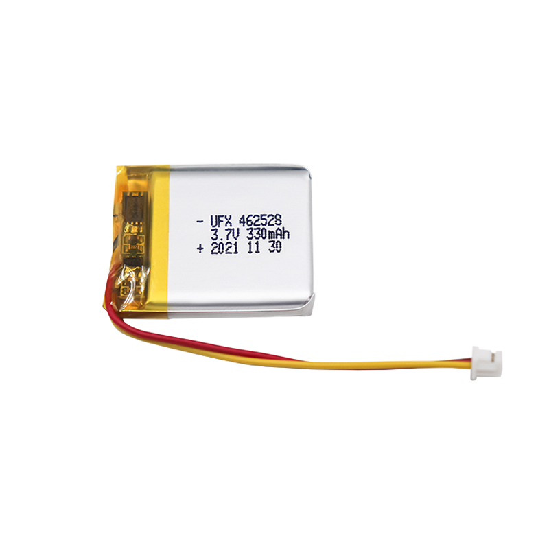 중국 리튬 이온 셀 제조업체 맞춤형 VR 안경 배터리 UFX 462528 330mAh 3.7V 충전식 Li-po 배터리