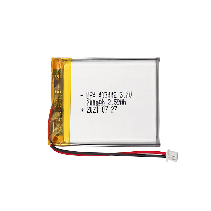 중국 리폴리머 전지 제조업체 스마트 안경 배터리 공급 UFX 403442 700mAh 3.7V 재충전형 배터리 팩