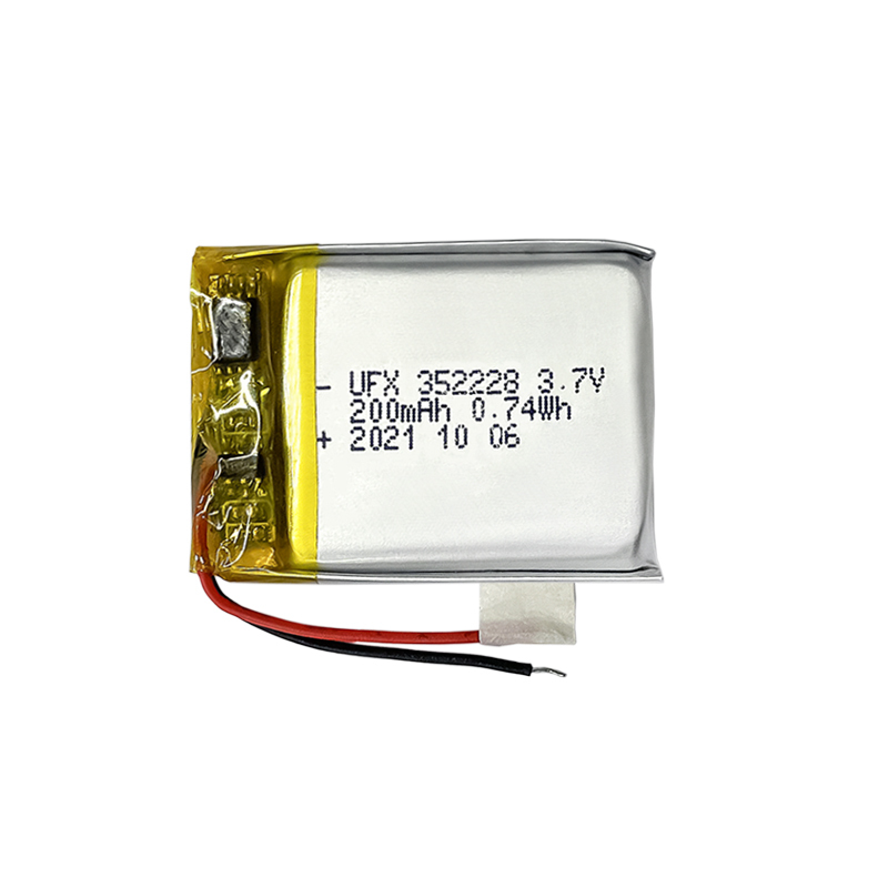 리튬 이온 폴리머 배터리 팩 전문 커스텀 LED 라이트 배터리 UFX 352228 200mAh 3.7V 소형 리폴리머 배터리