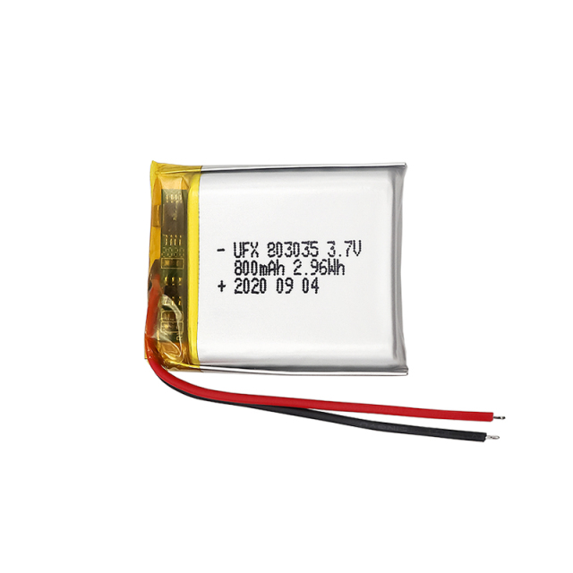 중국 폴리머 리튬 이온 셀 공장 의료장비용 인기 상품 배터리 UFX 803035 800mAh 3.7V 재충전형 배터리