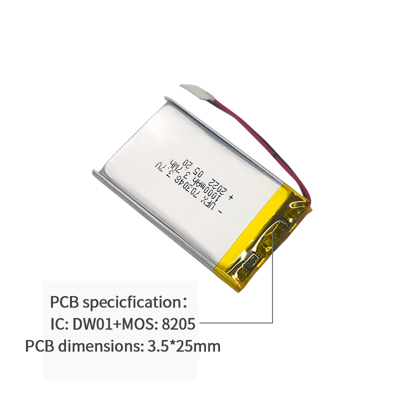 Lithium-ion Cell Manufacturer Wholesale Lithium-ion Battery UFX 703048 1000mAh 3.7V Lipo Battery