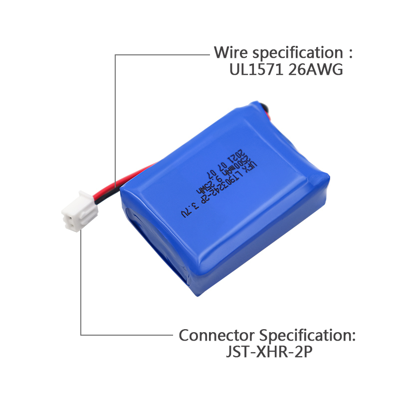 China Lithium-ion Polymer Cell Factory Assemble Battery UFX 903242-2P 2500mAh 3.7V Rechargeable Lipo Battery
