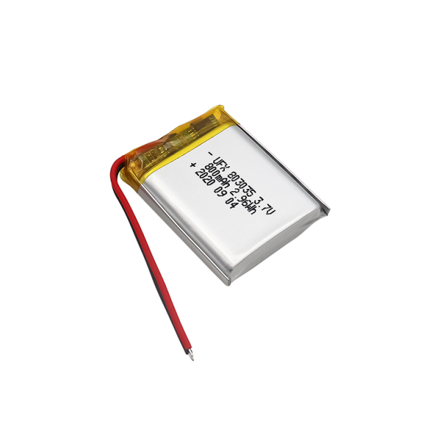 중국 폴리머 리튬 이온 셀 공장 의료장비용 인기 상품 배터리 UFX 803035 800mAh 3.7V 재충전형 배터리