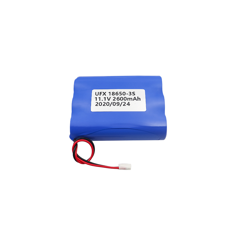 Professional Polymer Lithium-ion Cell Manufacturer Custom Drone Rechargeable Li-ion Battery UFX 18650-3S 2600mAh 11.1V High Quality Rechargeable Battery