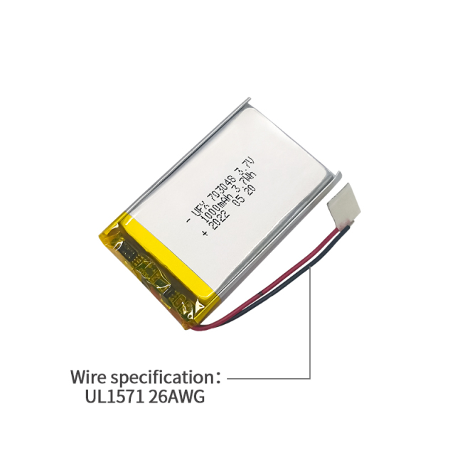 Lithium-ion Cell Manufacturer Wholesale Lithium-ion Battery UFX 703048 1000mAh 3.7V Lipo Battery