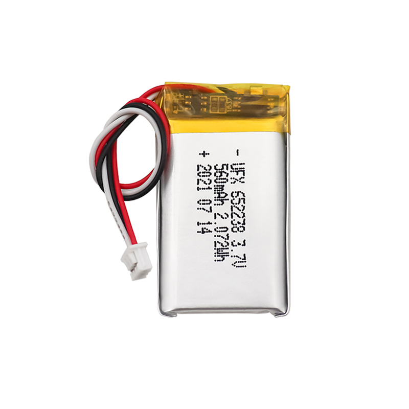 China Lipo Cell Manufacturer Supply Fire Emergency Lights Batteries UFX 652238 560mAh 3.7V Li-ion Battery