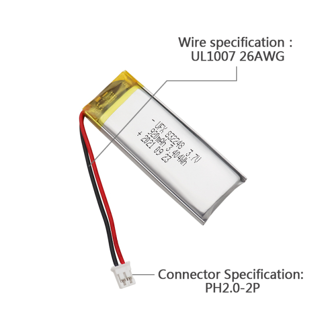 중국 리튬 이온 셀 공장 미용기기 배터리 공급 UFX 832248 920mAh 3.7V 충전식 리튬 폴리머 배터리 팩