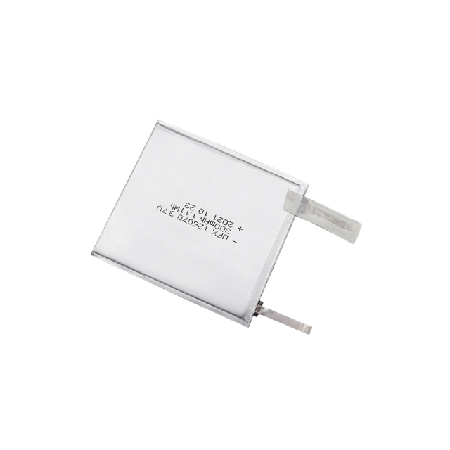 중국 Li-po 셀 공장 전문 사용자 정의 스마트 카드 울트라 씬 배터리 UFX 126070 300mAh 3.7V 리튬 이온 재충전형 배터리 팩