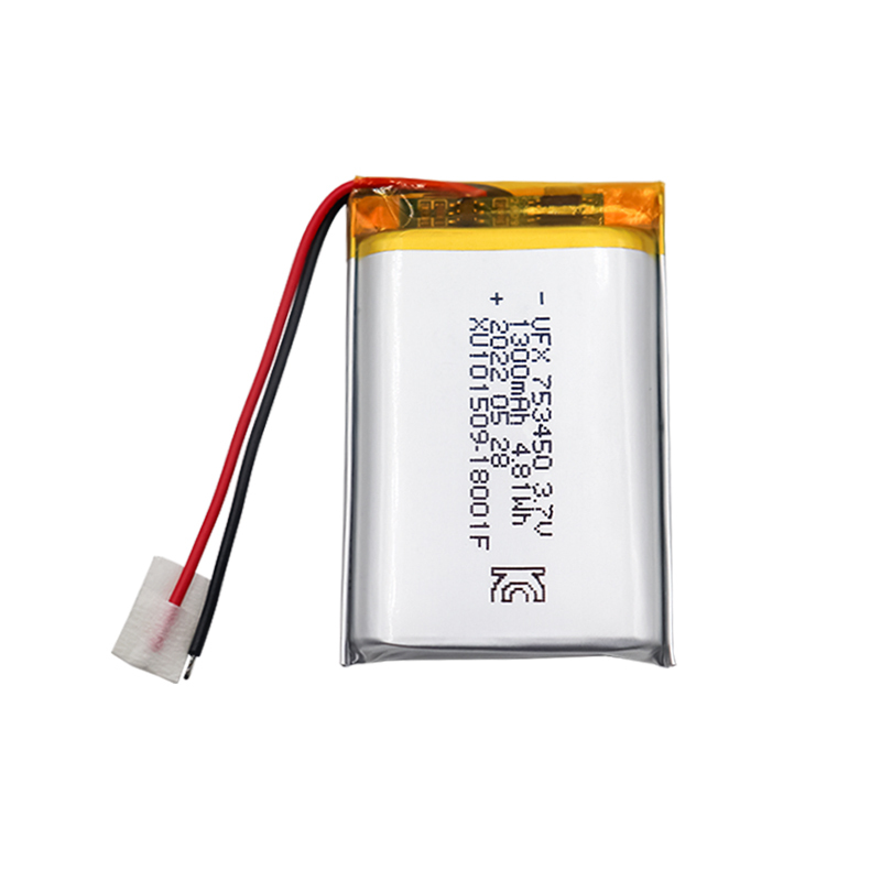 Li-ion Polymer Cell Factory Low Temperature Lithium battery UFX 753450 1300mAh 3.7V Mini Li-polymer Battery