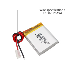 중국 리튬 이온 전지 제조업체 맞춤형 공기 청정기 배터리 UFX 654065-5C 1900mAh 3.7V 5C 방전 배터리 팩