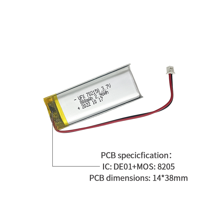Chinese Li-po Cell Factory Customized VR Glasses Battery UFX782150  800mAh 3.7V Lithium-polymer Battery