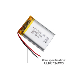 중국 폴리머 리튬 이온 셀 공장 의료장비용 인기 상품 배터리 UFX 803035 800mAh 3.7V 재충전형 배터리