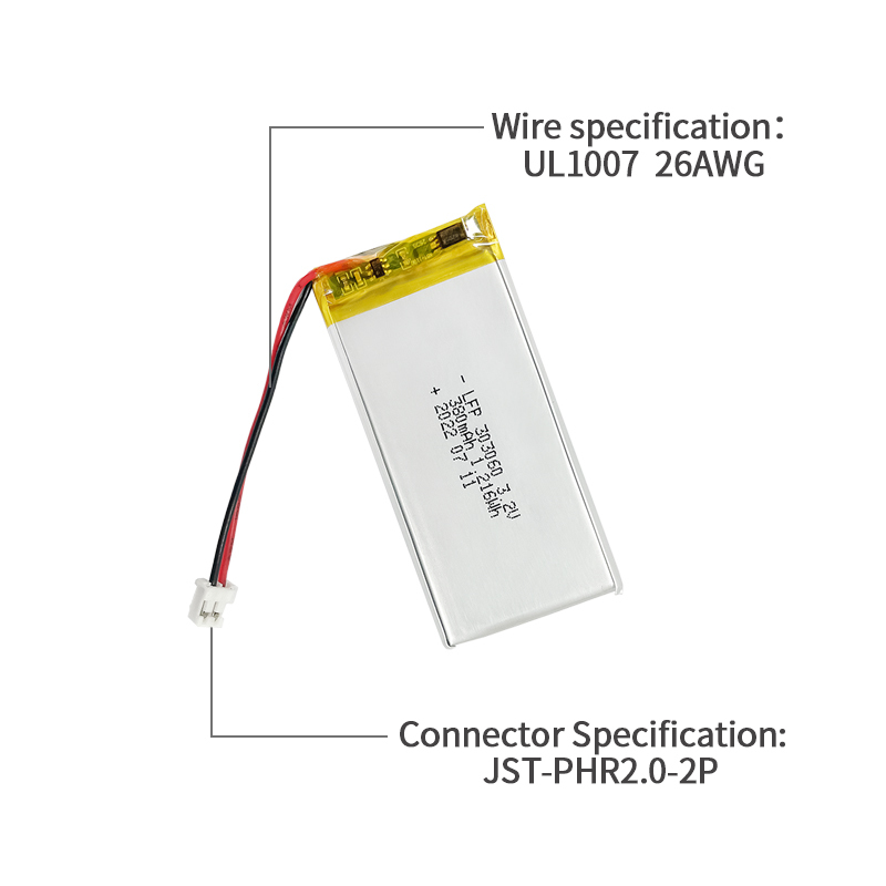UFX303060 380mAh 3.2V China LiFeO4 Battery Factory Professional Custom
