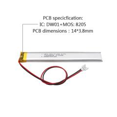 China Best Lithium-ion Polymer Cell Manufacturer Supply Children Toy Rechargeable Battery UFX 8017120 1600mAh 3.7V Lithium-polymer Battery