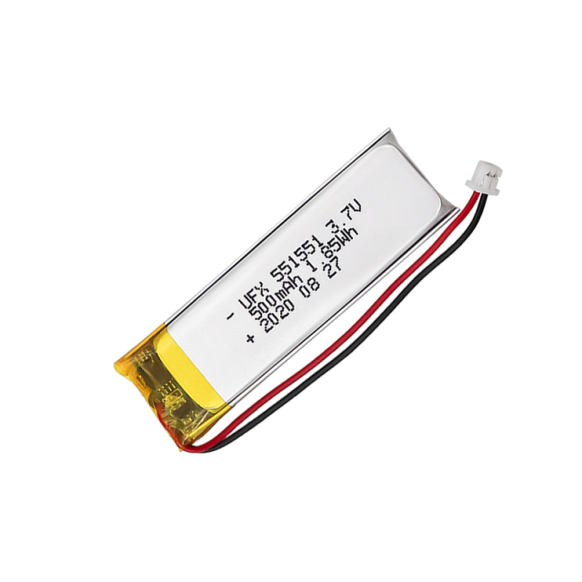 중국 폴리머 리튬 이온 전지 제조업체 OEM 어린이 장난감 배터리 UFX 551551 500mAh 3.7V