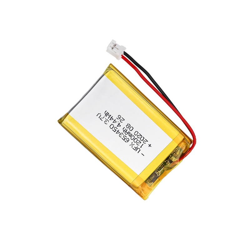 리튬 이온 폴리머 배터리 팩 맞춤형 충전식 배터리 UFX 653450 1200mAh 3.7V 충전식 리튬 폴리머 배터리 팩