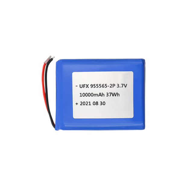 China Li-ion Battery Manufacturer OEM Heating Garment Battery UFX955565-2P 10000mAh 3.7V Safety Lipo Battery