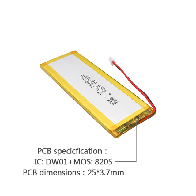 Wholesale Lithium Ion Polymer Battery OEM Heating Garment Battery UFX 3538108 2000mAh 3.7V Rechargeable Lipo Battery