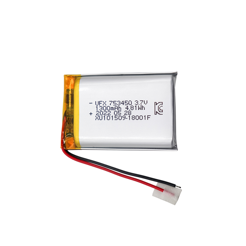 Li-ion Polymer Cell Factory Low Temperature Lithium battery UFX 753450 1300mAh 3.7V Mini Li-polymer Battery