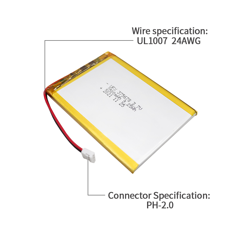 Manufacturer Produce High Quality Rechargeable Battery for Beauty Instrument UFX 375678 2500mAh 3.7V Rechargeable Battery