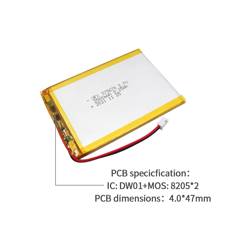 Manufacturer Produce High Quality Rechargeable Battery for Beauty Instrument UFX 375678 2500mAh 3.7V Rechargeable Battery