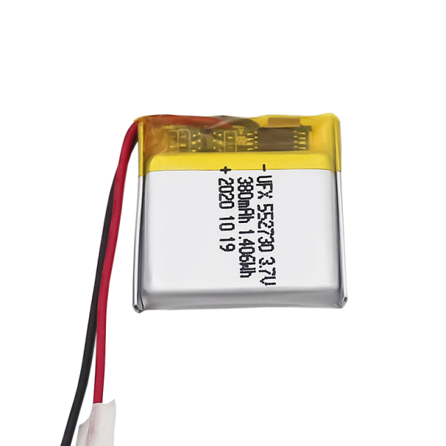 Professional Lithium-ion Cell Factory Wholesale Lithium-ion Battery UFX 552730 380mAh 3.7V Rechargeable Lithium-ion Battery