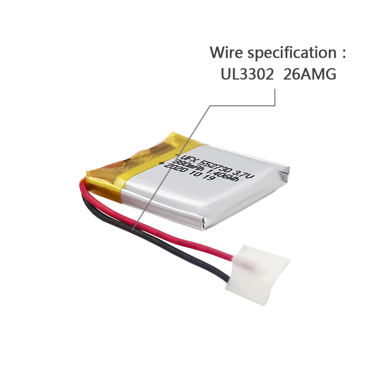 Professional Lithium-ion Cell Factory Wholesale Lithium-ion Battery UFX 552730 380mAh 3.7V Rechargeable Lithium-ion Battery