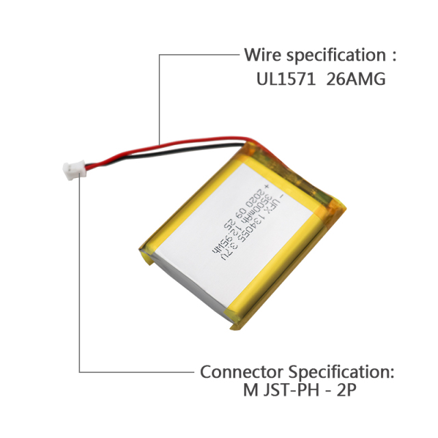 Lithium-ion Polymer Cell Factory Customized Smart Speaker Battery UFX 134055 3500mAh 3.7V Li-ion Polymer Battery With MSDS