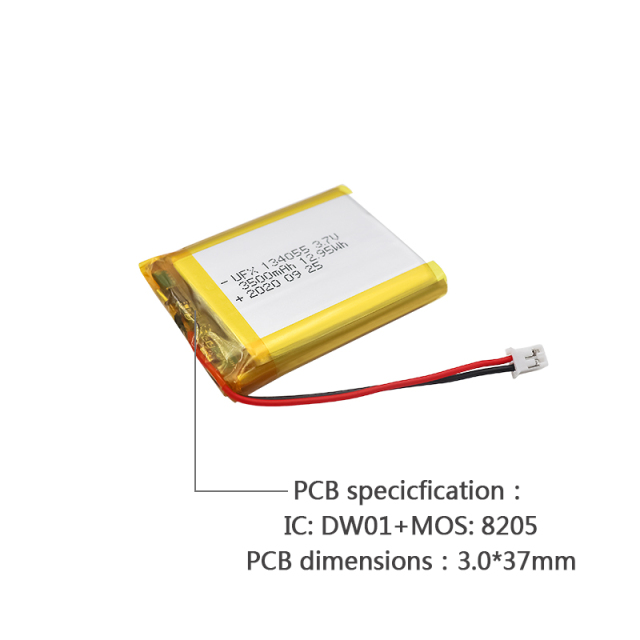 Lithium-ion Polymer Cell Factory Customized Smart Speaker Battery UFX 134055 3500mAh 3.7V Li-ion Polymer Battery With MSDS